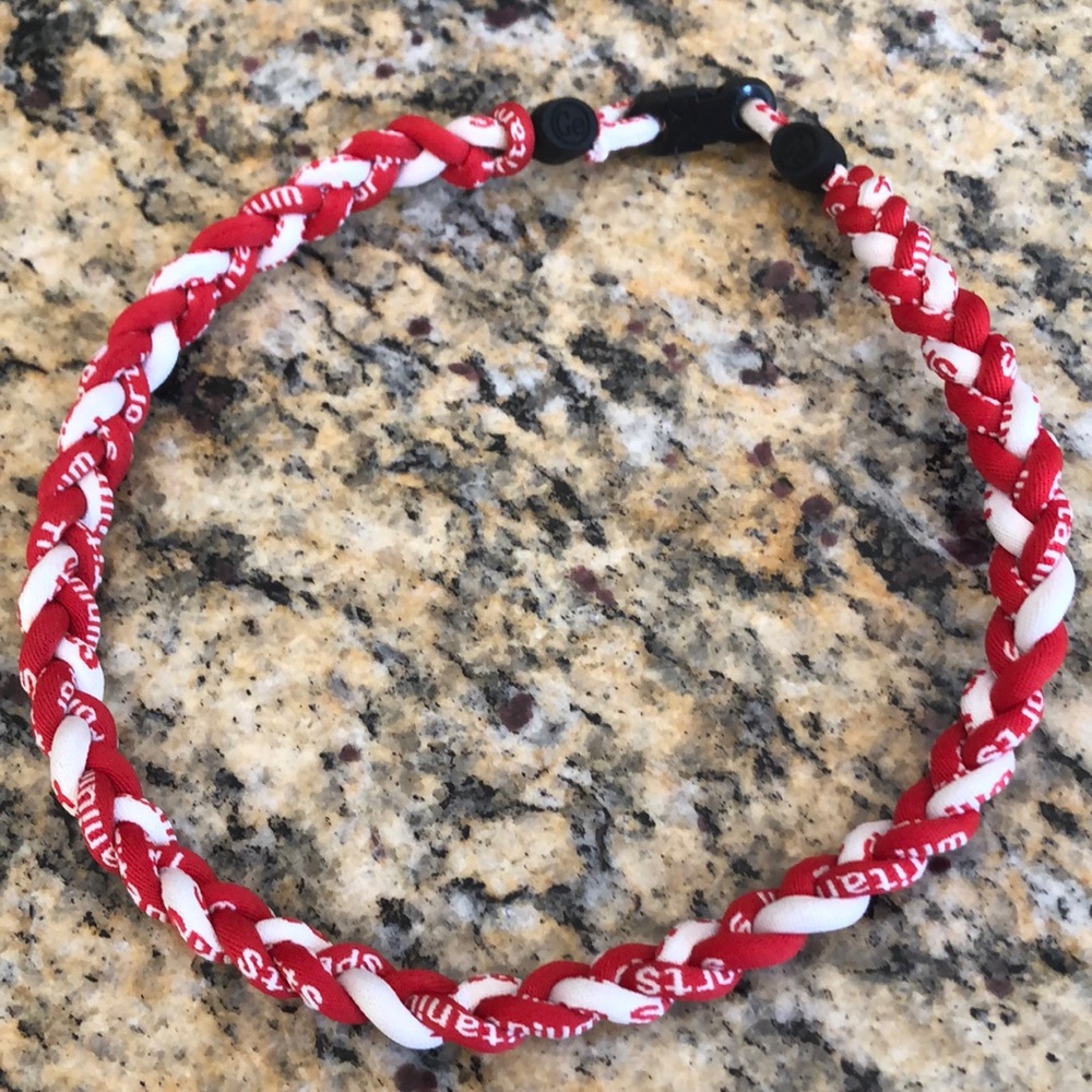 Men’s Sports Rope Necklace (red/white)